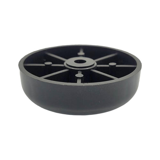 Premium meubelpoot zwart rond Ø 5 cm en hoogte 1,5 cm  van kunststof