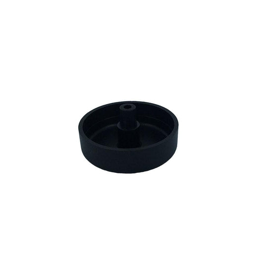 Meubelpoot zwart rond Ø 5 cm en hoogte 1,5 cm  van kunststof - 4 stuks