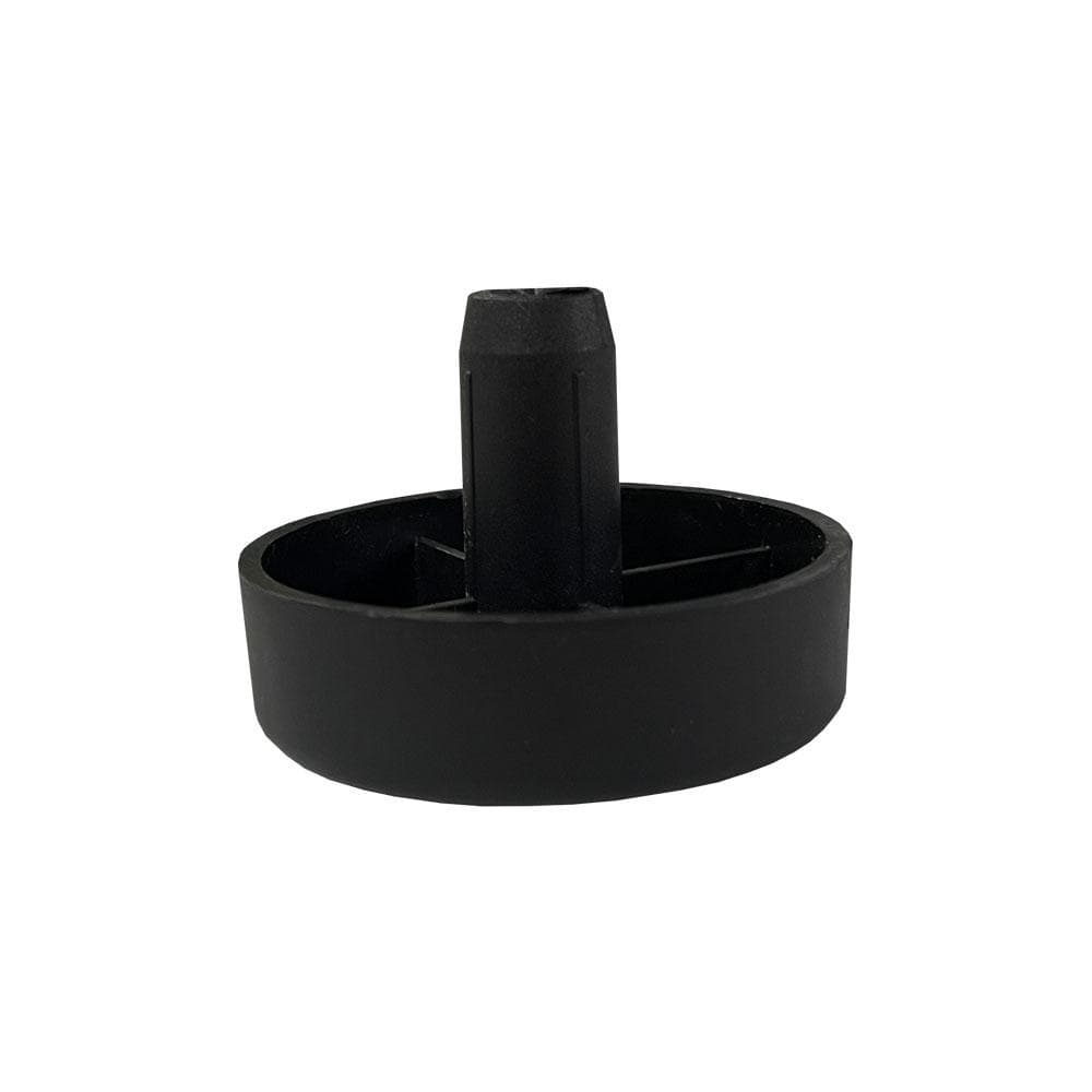 Meubelpoot met pin zwart rond Ø 5 cm en hoogte 1,5 cm  van kunststof