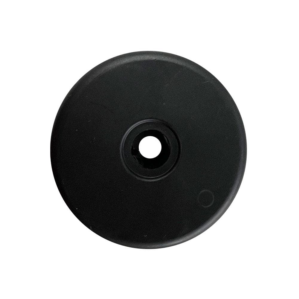 Meubelpoot met pin zwart rond Ø 5 cm en hoogte 1,5 cm  van kunststof
