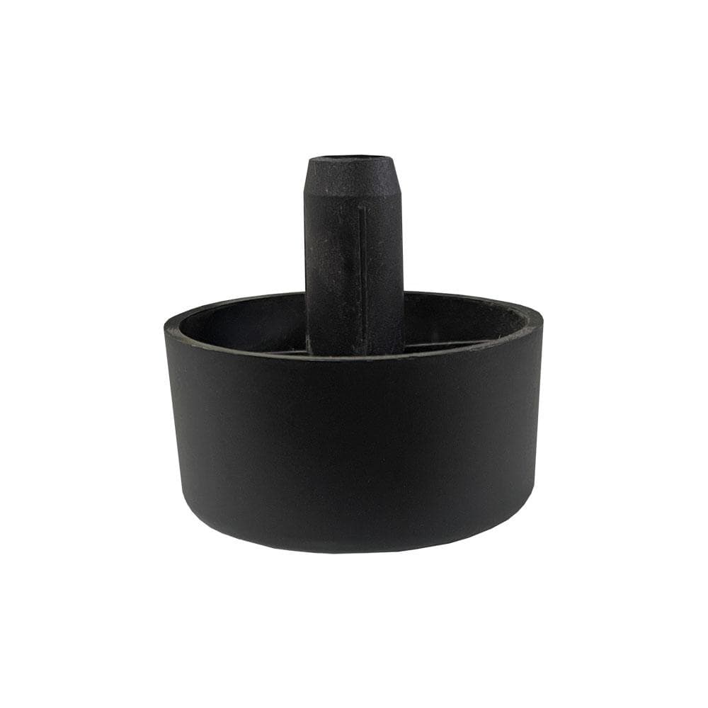Meubelpoot met pin zwart rond Ø 5 cm en hoogte 2,5 cm  van kunststof