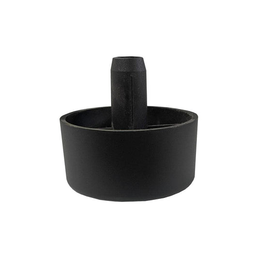 Meubelpoot met pin zwart rond Ø 5 cm en hoogte 2,5 cm  van kunststof