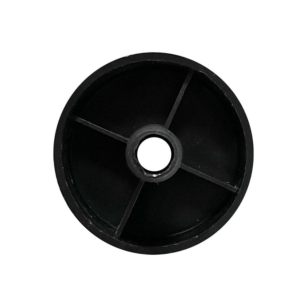 Meubelpoot met pin zwart rond Ø 5 cm en hoogte 2,5 cm  van kunststof