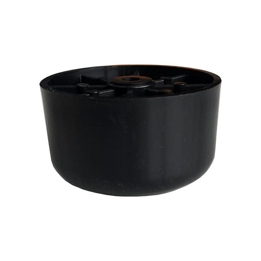 Meubelpoot zwart rond Ø 5 cm en hoogte 2,8 cm  van kunststof