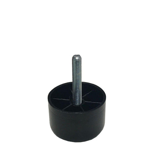 Meubelpoot zwart rond Ø 5 cm en hoogte 3,5 cm  van kunststof (M8)