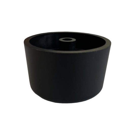 Meubelpoot zwart rond Ø 5 cm en hoogte 3 cm  van kunststof