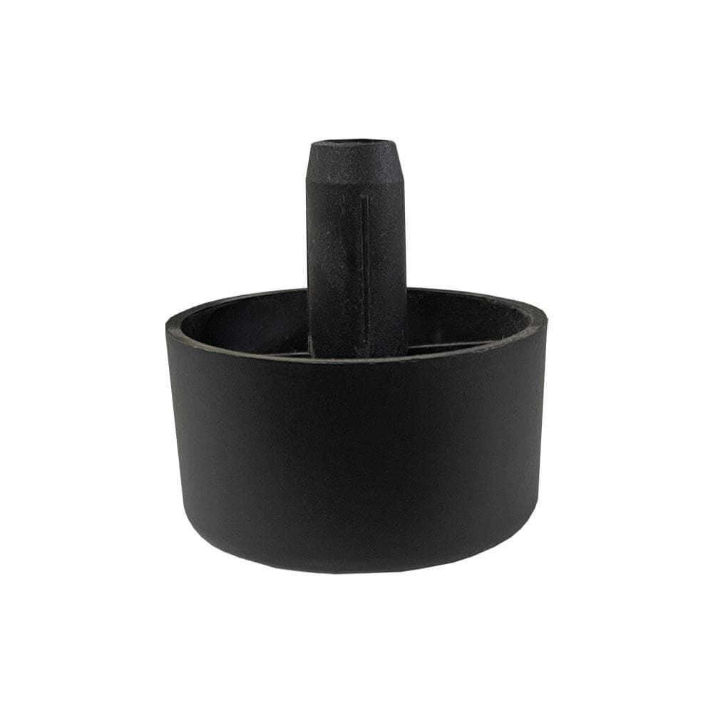 Meubelpoot met pin zwart rond Ø 5 cm en hoogte 3 cm  van kunststof