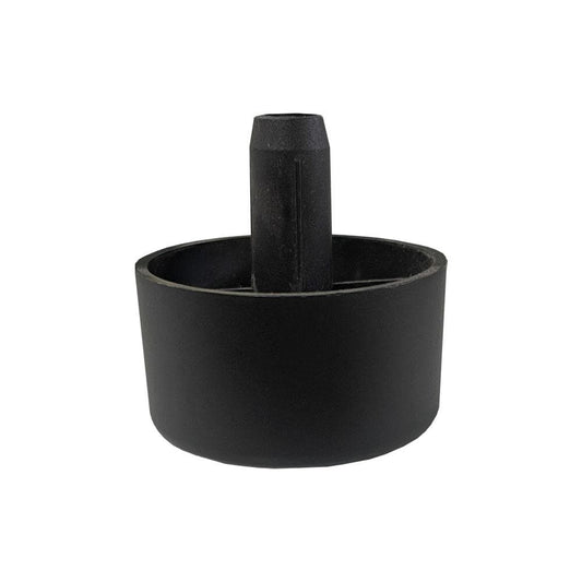 Meubelpoot met pin zwart rond Ø 5 cm en hoogte 3 cm  van kunststof