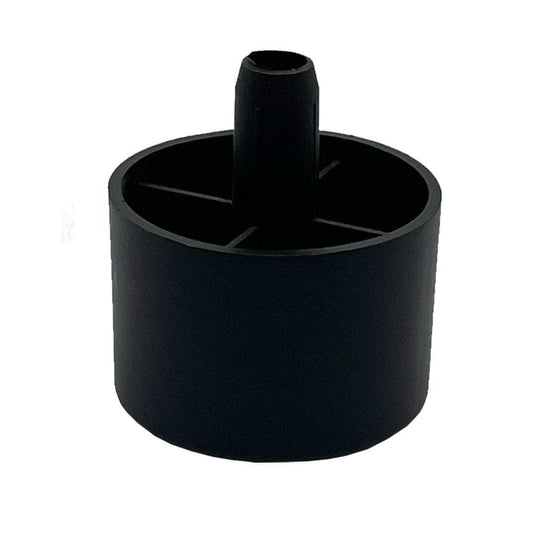 Meubelpoot met pin zwart rond Ø 5 cm en hoogte 3,5 cm  van kunststof