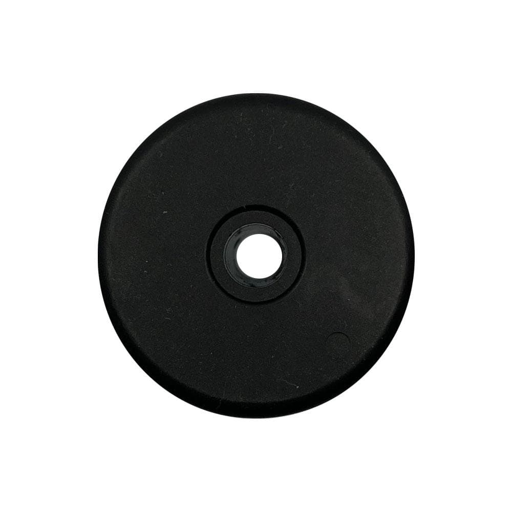 Meubelpoot met pin zwart rond Ø 5 cm en hoogte 3,5 cm  van kunststof
