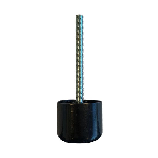 Meubelpoot zwart rond Ø 5 cm en hoogte 4,5 cm  van kunststof (M10)