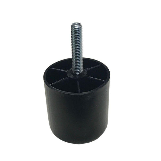 Meubelpoot zwart rond Ø 5 cm en hoogte 5 cm  van kunststof (M8)