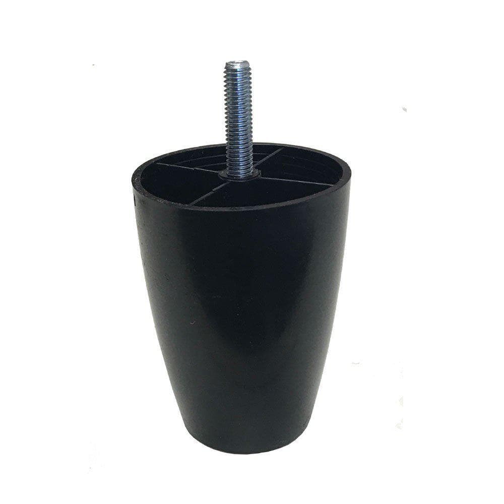 Meubelpoot zwart rond Ø 5 cm en hoogte 8,5 cm  van kunststof (M8)