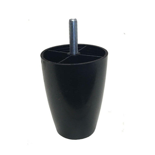 Meubelpoot zwart rond Ø 5 cm en hoogte 8,5 cm  van kunststof (M8)