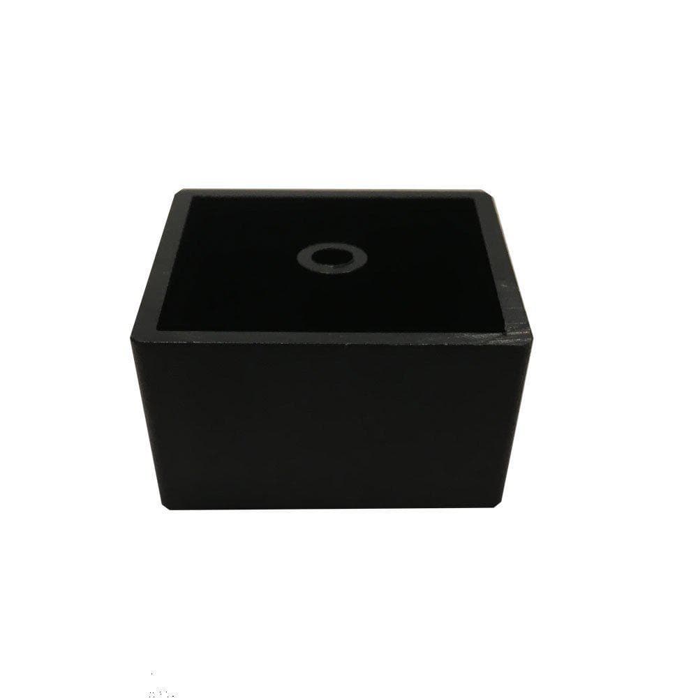 Meubelpoot zwart vierkant 5 bij 5 cm en hoogte 3 cm  van kunststof