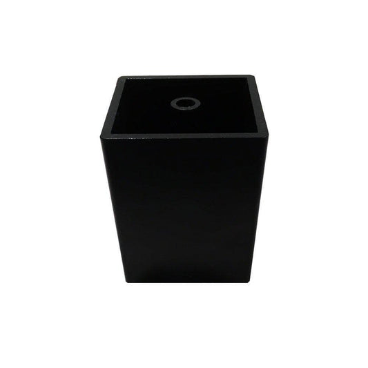 Meubelpoot zwart vierkant 5 bij 5 cm en hoogte 6,2 cm  van kunststof