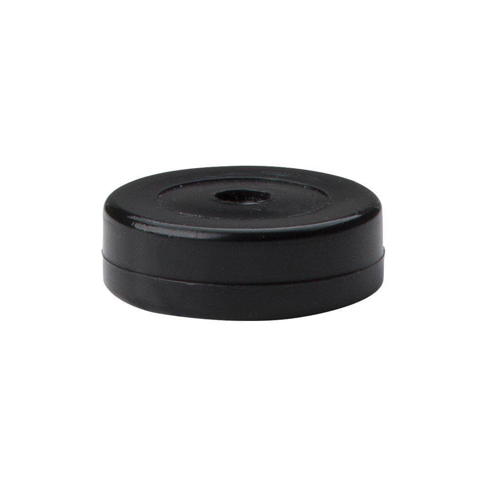Glijder zwart rond Ø 3 cm en hoogte 1 cm  van kunststof - 8 stuks