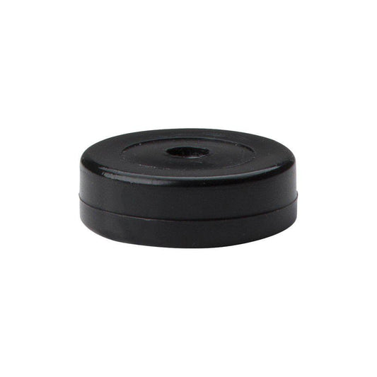 Glijder zwart rond Ø 3 cm en hoogte 1 cm  van kunststof - 8 stuks