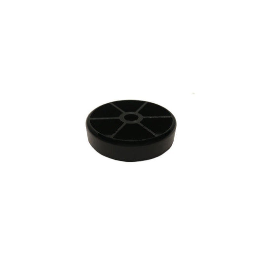 Glijder zwart rond Ø 4 cm en hoogte 1 cm  van kunststof - 4 stuks