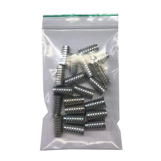 Rampamoer messing rond Ø 1,2 cm en hoogte 1,3 cm  van massief messing (M8)  - 20 stuks