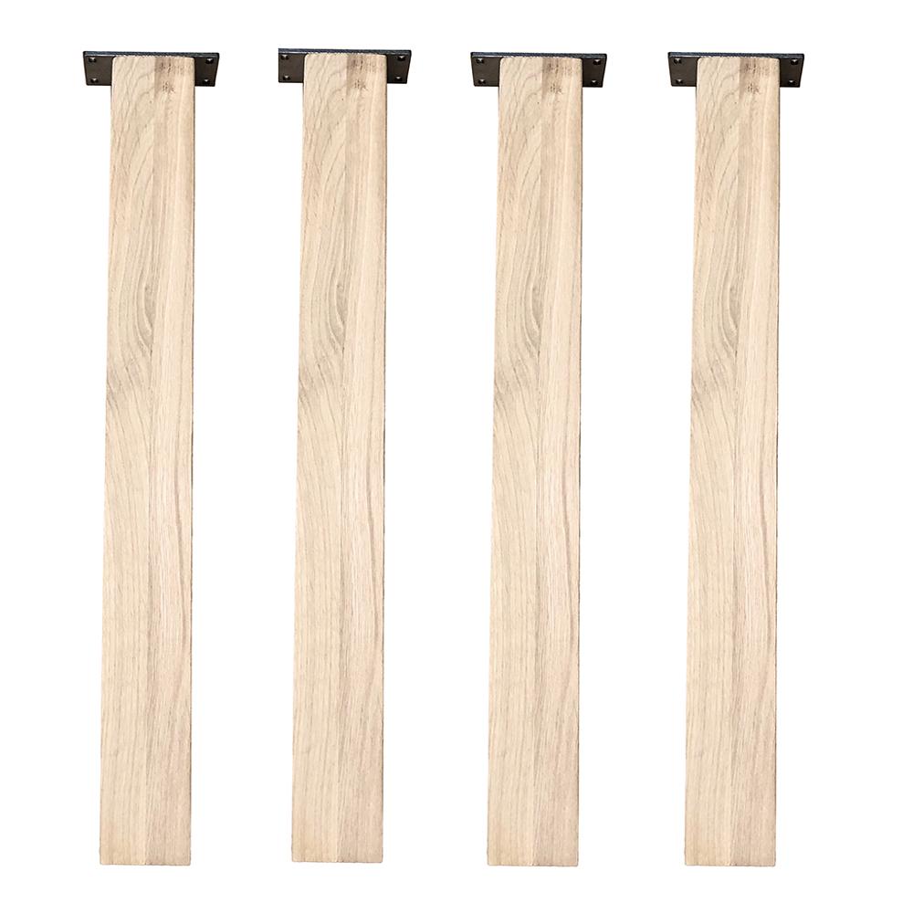 Eiken rechte tafelpoot 72 cm van massief hout 7 x 7 cm - set van 4 stuks