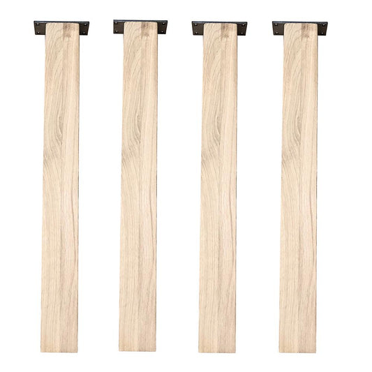 Eiken rechte tafelpoot 72 cm van massief hout 7 x 7 cm - set van 4 stuks