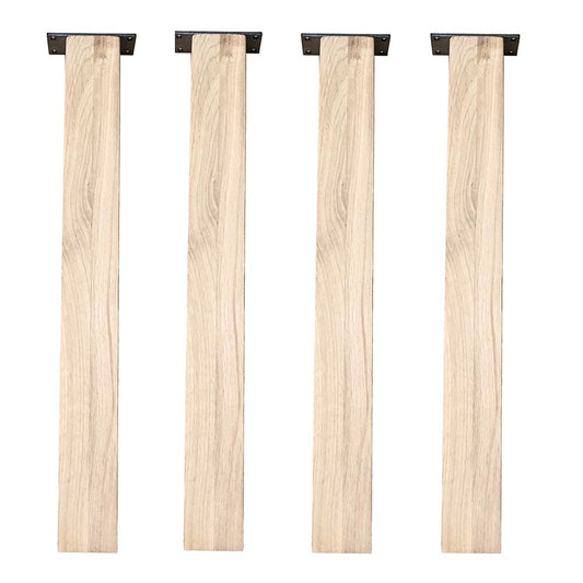 Eiken rechte tafelpoot 72 cm van massief hout 8 x 8 cm - set van 4 stuks