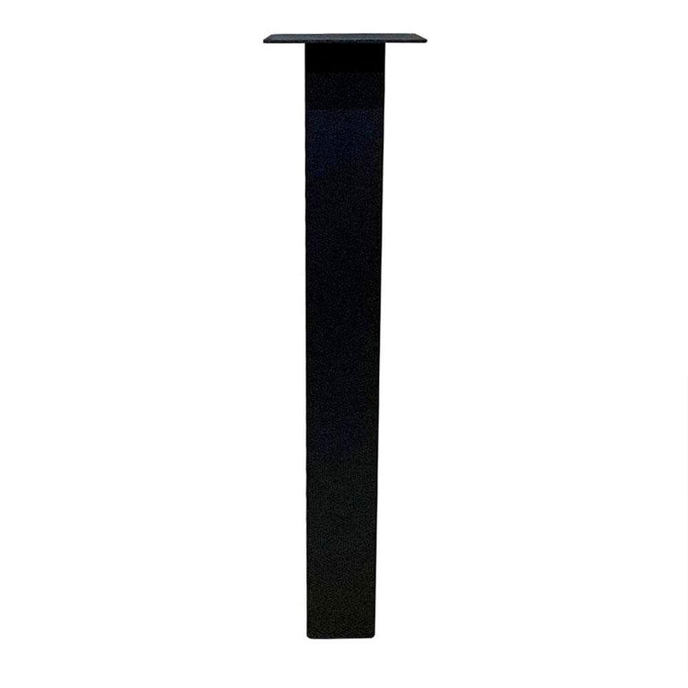 Stalen rechte tafelpoot zwart vierkant 10 bij 10 cm en hoogte 90 cm  (10 x 10 cm)