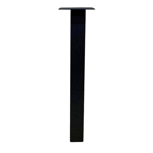 Stalen rechte tafelpoot zwart vierkant 8 bij 8 cm en hoogte 90 cm  (8 x 8 cm)