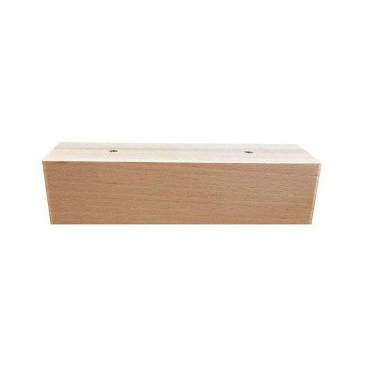 Meubelpoot  rechthoek 20 bij 5 cm en hoogte 6 cm  van massief hout
