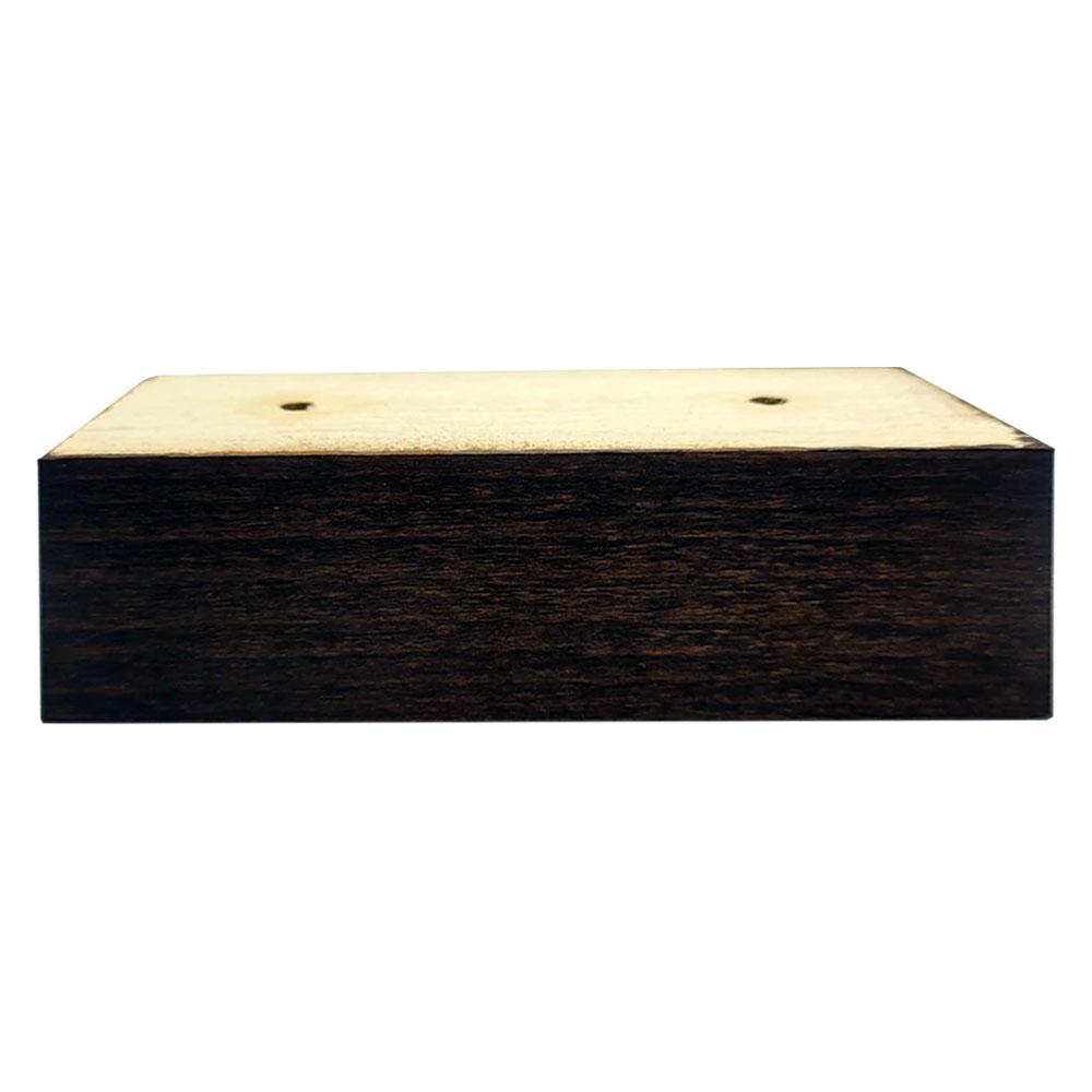 Meubelpoot rechthoek bruin 13 x 5,5 cm - hoogte 4 cm