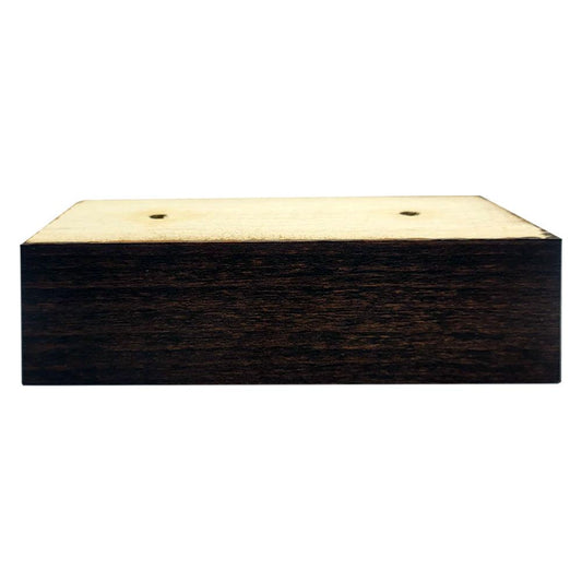 Meubelpoot rechthoek bruin 13 x 5,5 cm - hoogte 4 cm