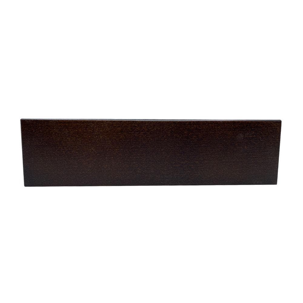 Meubelpoot bruin rechthoek 23 bij 4,5 cm en hoogte 6 cm  van massief hout