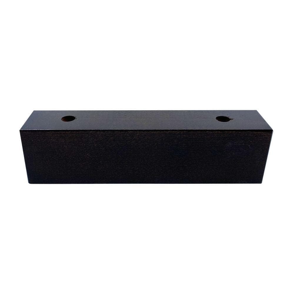 Meubelpoot bruin rechthoek 23 bij 4,5 cm en hoogte 6 cm  van massief hout