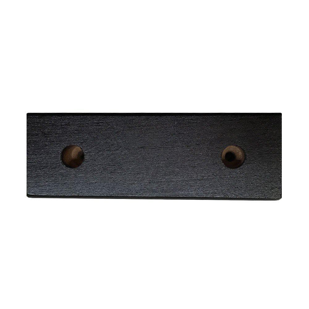 Meubelpoot zwart rechthoek 15 bij 5 cm en hoogte 4,5 cm  van massief hout
