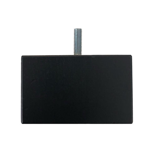 Meubelpoot zwart vierkant 8 bij 8 cm en hoogte 5 cm van massief hout (m8)