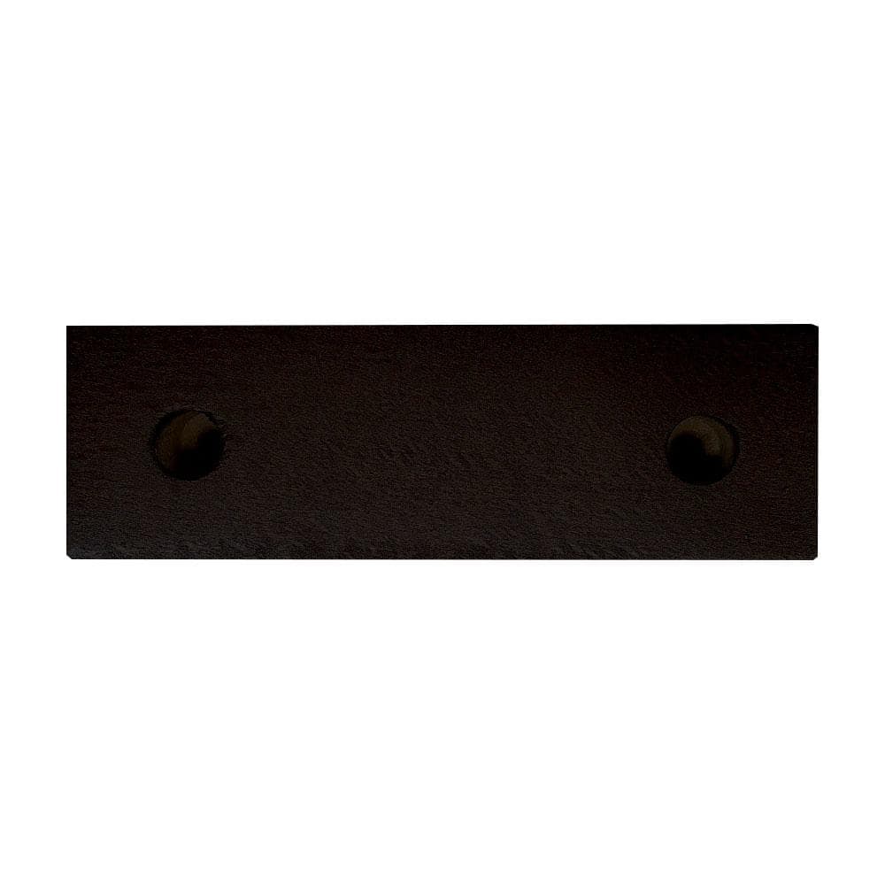 Meubelpoot zwart rechthoek 15 bij 5 cm en hoogte 6 cm  van massief hout