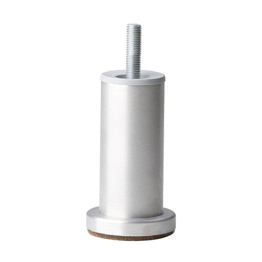Stalen meubelpoot aluminium rond ø 4,2 cm en hoogte 10 cm  (M10)
