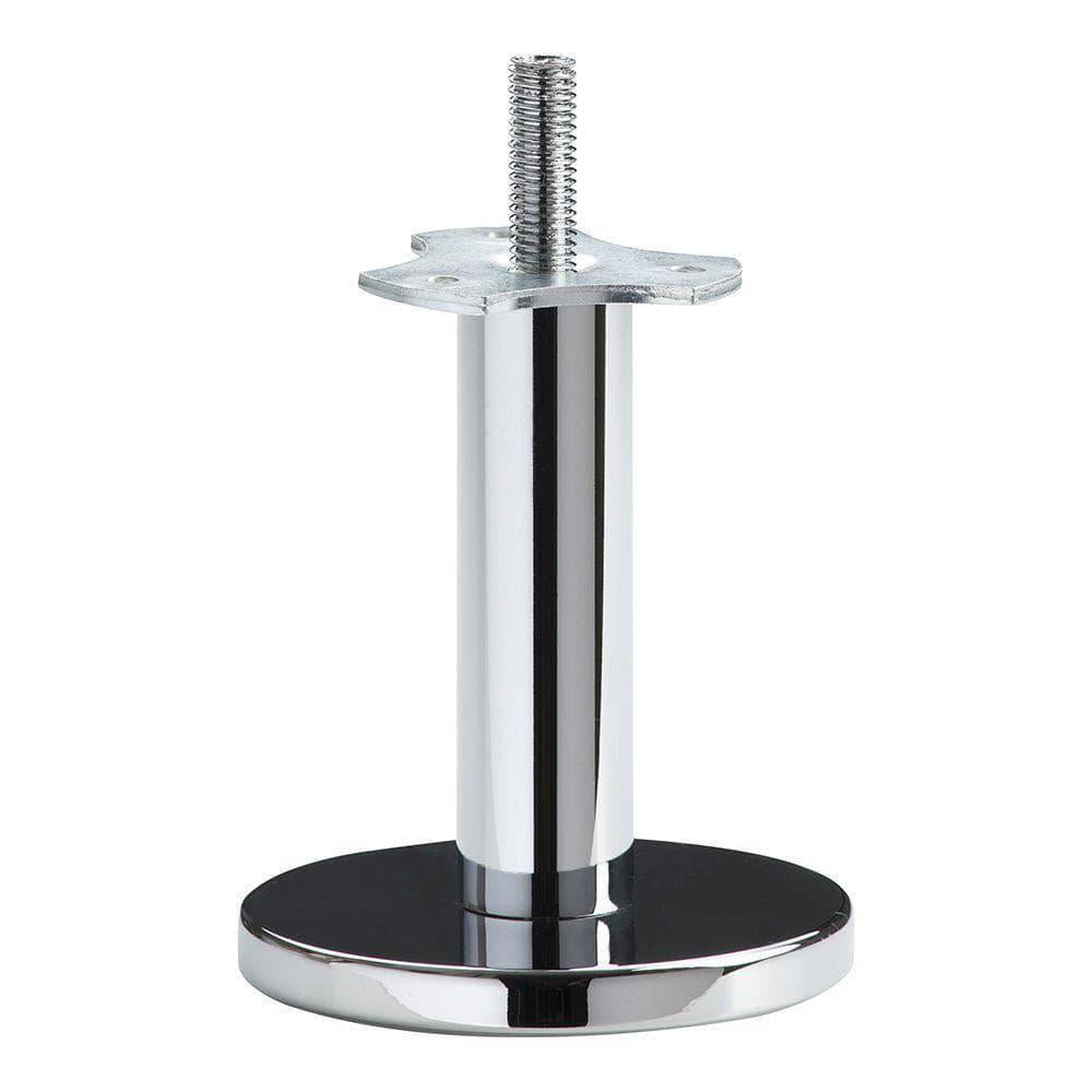 Massief stalen meubelpoot chroom rond ø 2,5 cm en hoogte 10 cm  (M10)