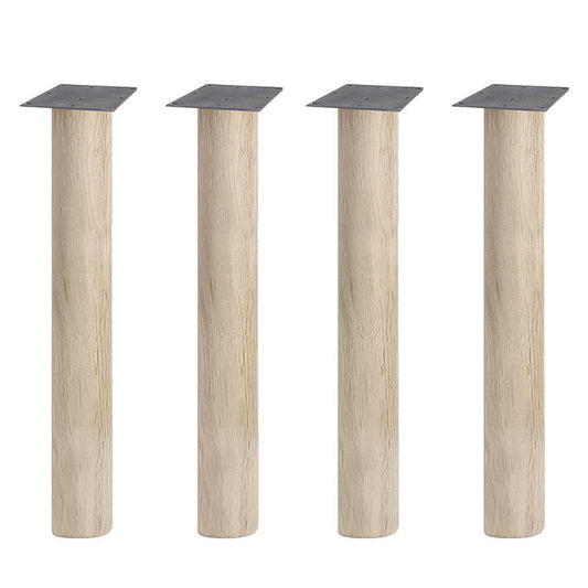 Eiken ronde tafelpoot 72,5 cm van massief hout  Ø12 cm - set van 4 stuks