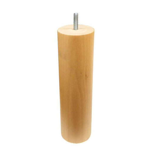 Meubelpoot  rond Ø 5,5 cm en hoogte 20 cm  van massief hout (M8)