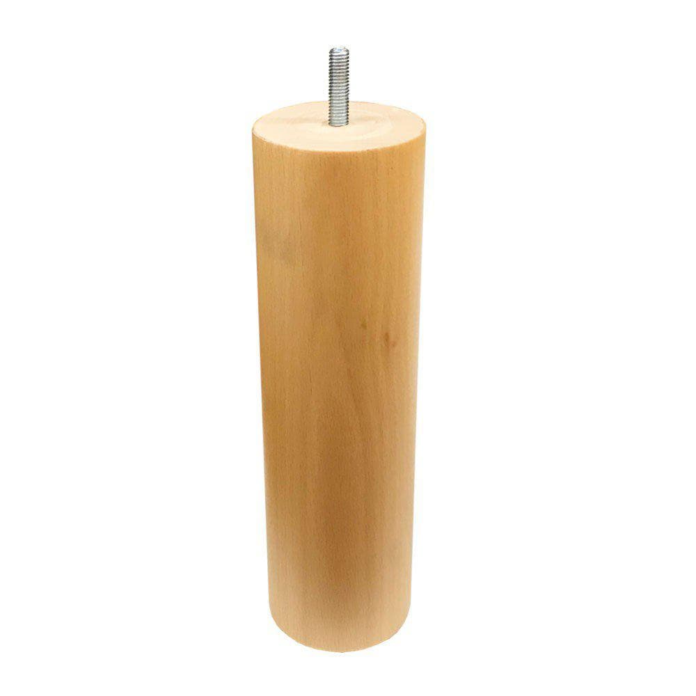Meubelpoot  rond Ø 6,5 cm en hoogte 23 cm  van massief hout (M8)