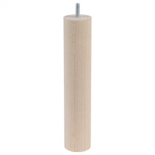 Meubelpoot  rond Ø 4 cm en hoogte 26 cm  van massief hout (M8)
