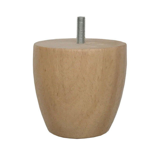 Meubelpoot  rond Ø 8 cm en hoogte 8 cm  van massief hout (M8)