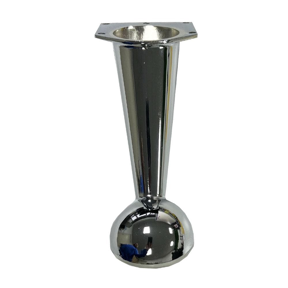 Stalen meubelpoot chroom conisch 5 bij 14 cm en hoogte 12,5 cm