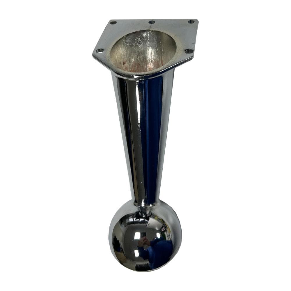Stalen meubelpoot chroom conisch 5 bij 14 cm en hoogte 12,5 cm