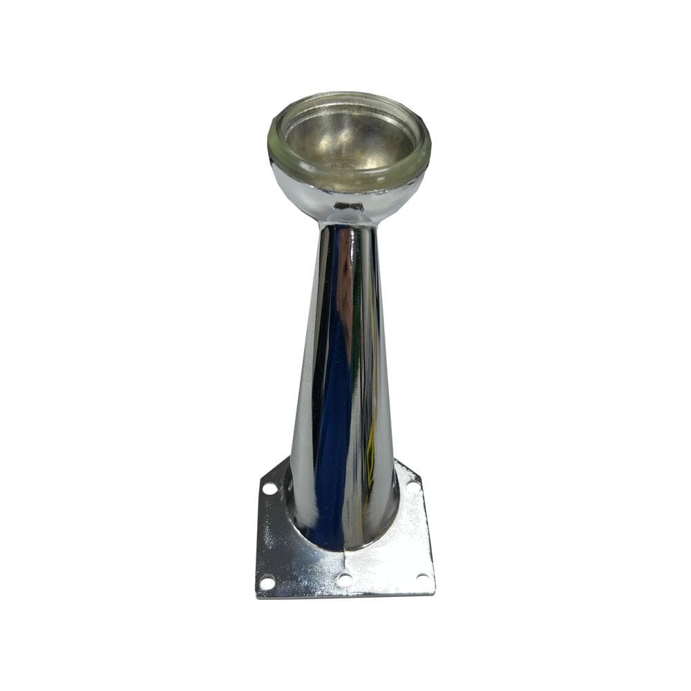 Stalen meubelpoot chroom conisch 5 bij 14 cm en hoogte 12,5 cm