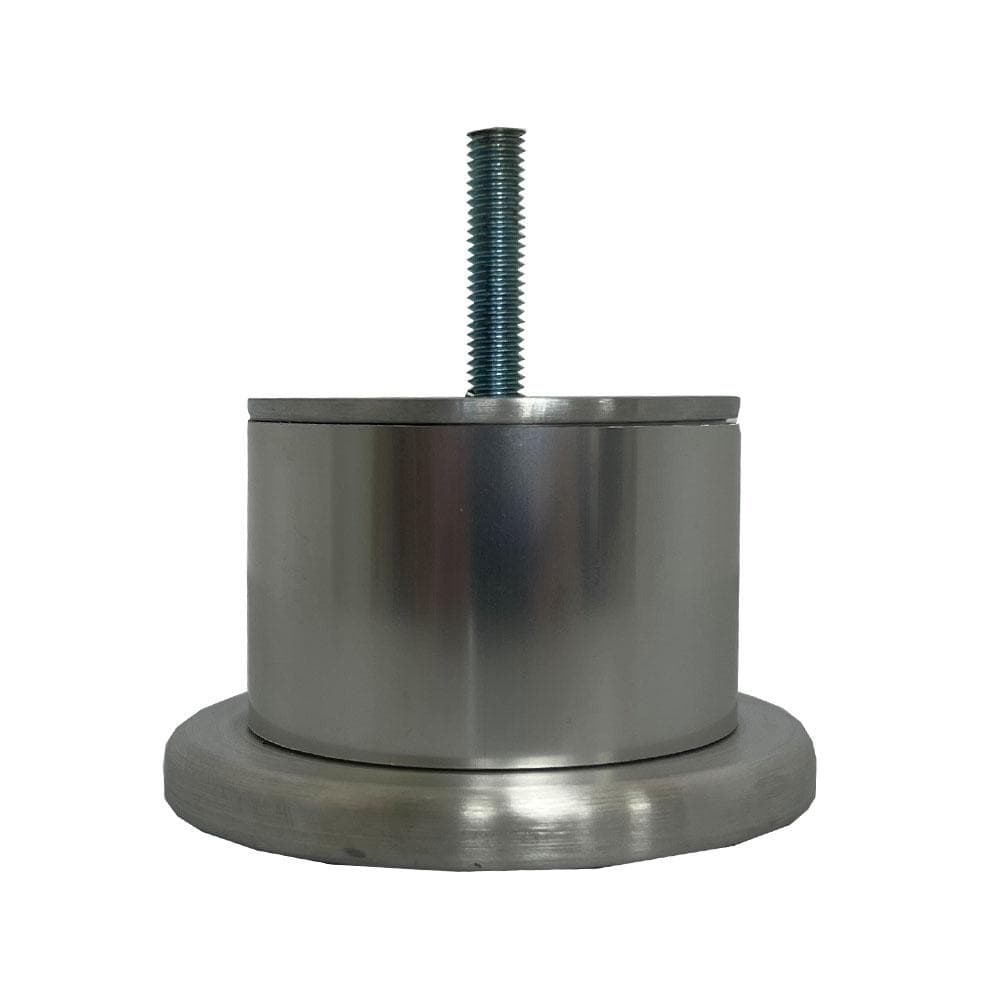 Stalen meubelpoot chroom rond ø 9 cm en hoogte 5 cm  (M8)