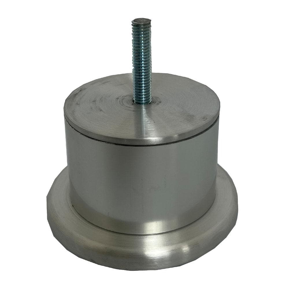 Stalen meubelpoot chroom rond ø 9 cm en hoogte 5 cm  (M8)