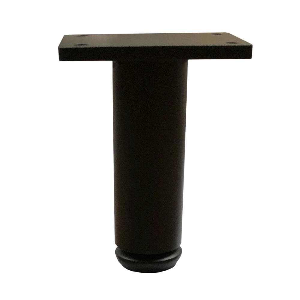 Stalen meubelpoot zwart rond ø 3 cm en hoogte 10 cm